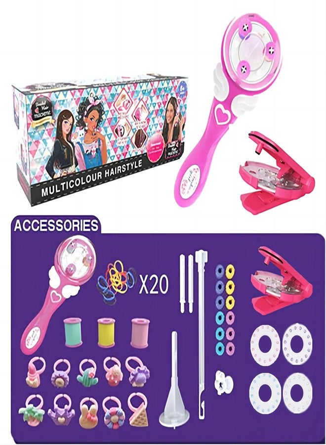 Rcxnm Kids Hair Styling Kit with Multicolor Beads, Hair Braiding Tool, DIY Hair Accessories Set, Ages 8+ - Image 2
